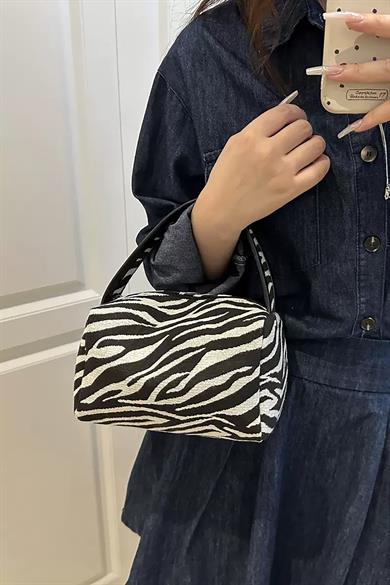 Zebra Desenli Makyaj Çantası