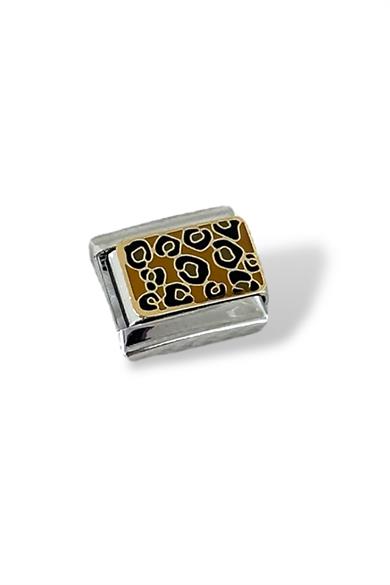 Gümüş Renk Leopar Desenli Çelik Nomination Charm (Tek)