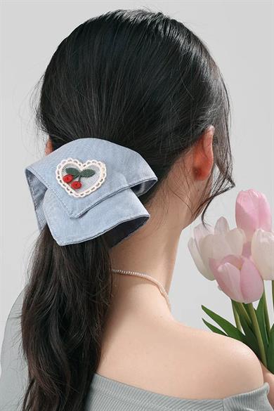 Mavi Renk Kiraz Figürlü Simit Toka