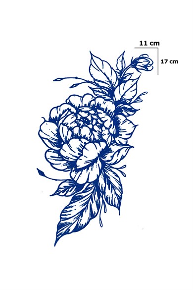 Çiçek Sonradan Kararan Yarı Kalıcı Geçici Dövme Tattoo
