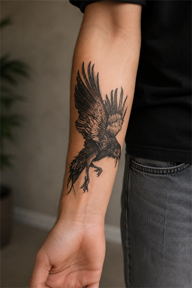 Karga Geçici Dövme Tattoo