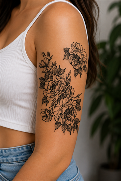 Çiçek Geçici Dövme Tattoo