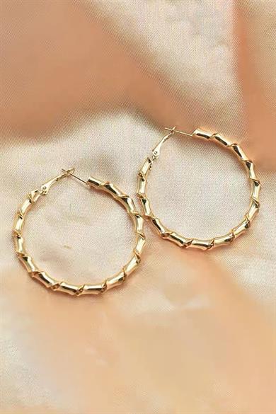 Altın Renk Halka Küpe (Çift)