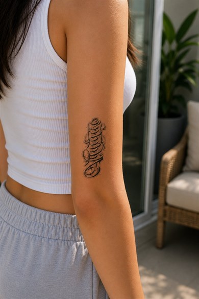 Yazılı Mini Dövme Geçici Tattoo