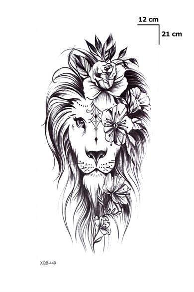 Aslan Dövme Geçici Tattoo
