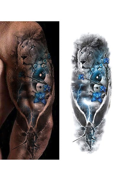 Aslan Kol Dövme Geçici Tattoo