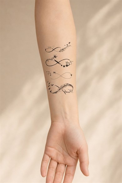 Sonsuzluk İşareti Mini Geçici Dövme Tattoo
