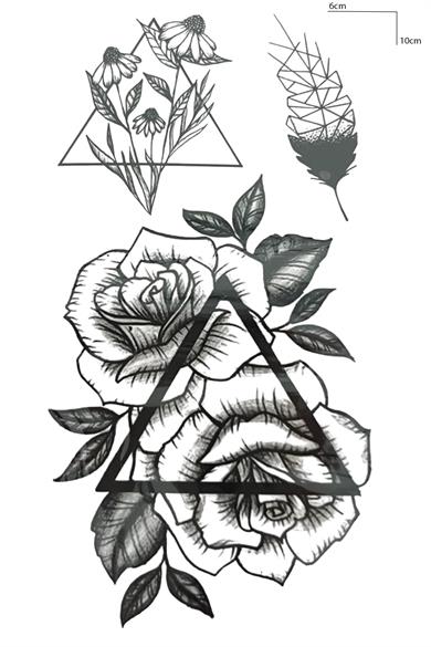 Geçici Papatya Figürlü Mini Dövme Tattoo