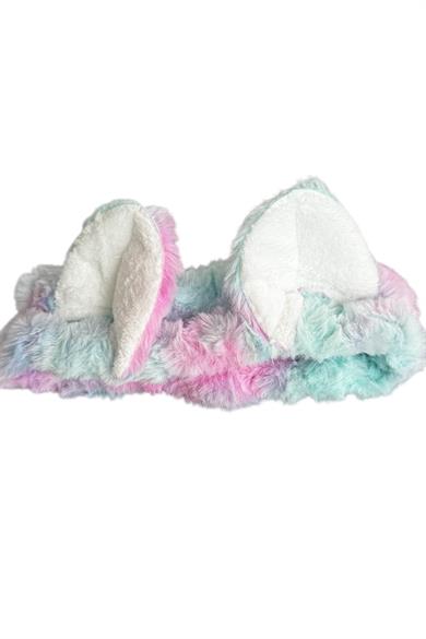 Karışık Renk Kulak Figürlü Peluş Saç Bandı