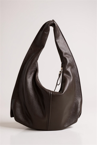 Acı Kahve Renk Büyük Boy Deri Kadın Çanta