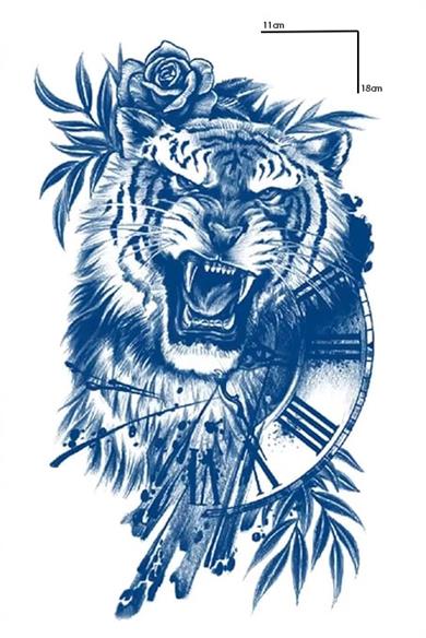 Kurt Figürlü 12 Saat Sonra Kararan Geçici Orta Dövme Tattoo