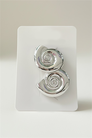 2li Gümüş Renk Deniz Kabuğu Figürlü Yan Toka