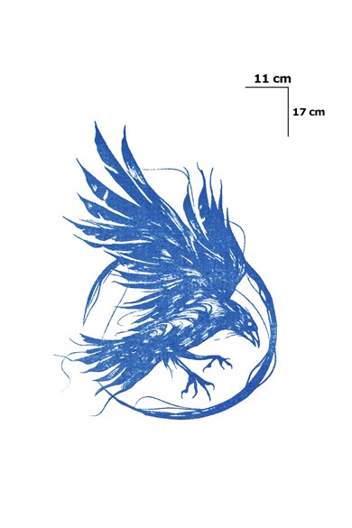 Karga Sonradan Kararan Yarı Kalıcı Geçici Dövme Tattoo