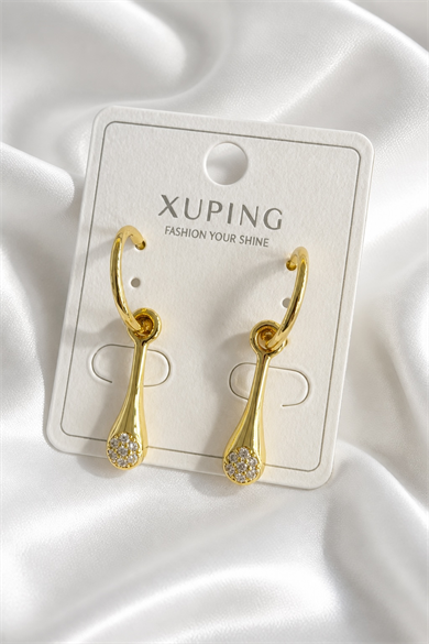 Altın Renk Sallantılı Xuping Küpe (Çift)