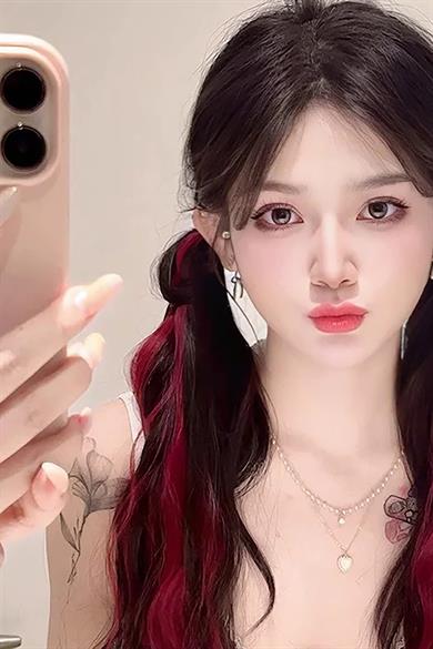 Yan Çıt Çıt Postiş / Bordo / 50 Cm