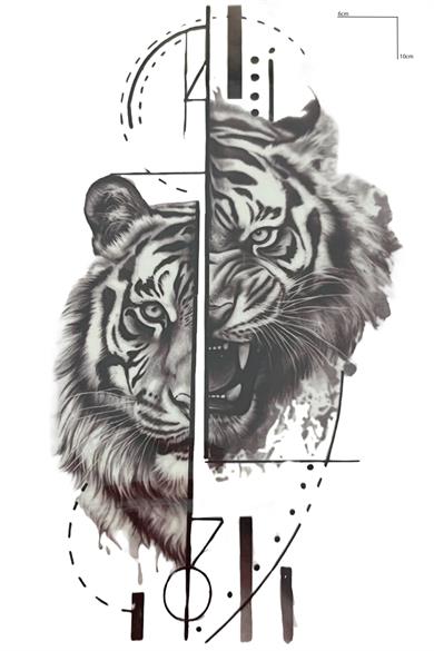 Kaplan Figürlü Mini Dövme Tattoo
