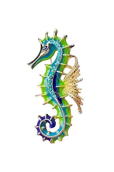 Deniz Atı Figürlü Broş