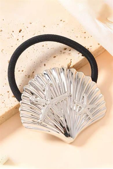 Gümüş Renk Metal Midye Figürlü  Toka