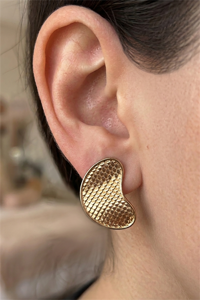 Altın Renk Çelik Küpe (Çift)