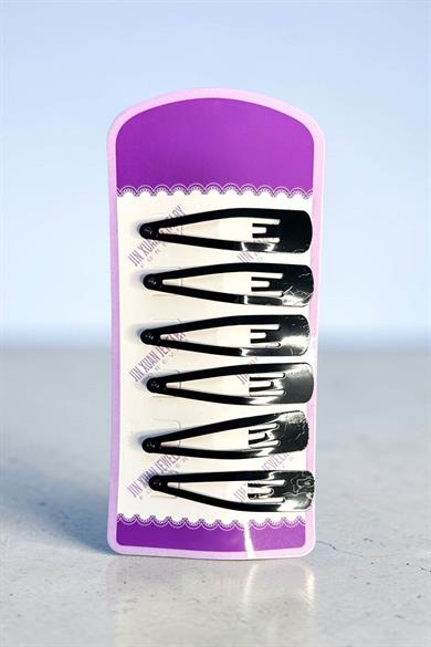 Siyah Renk 6li Yan Toka Set