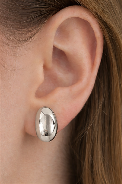 Gümüş Renk Çelik Küpe (Çift)