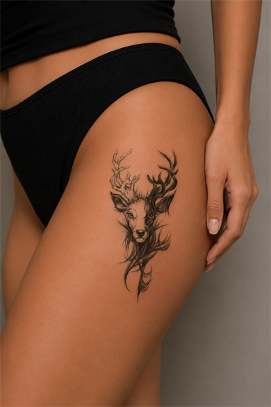 Geyik Dövme Geçici Tattoo
