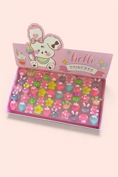 50 Adet Karışık Figürlü Işıklı Yüzük Set