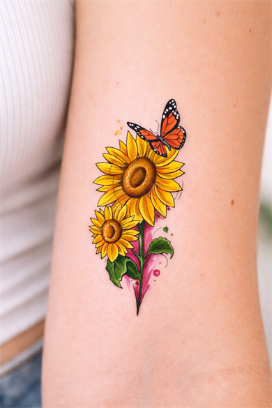 Geçici Çiçek Figürlü Mini Dövme Tattoo
