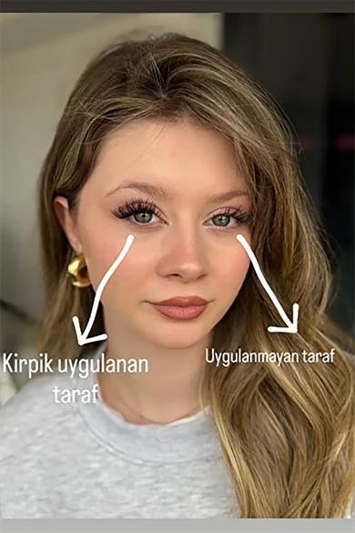 Kahve Renk Yapıştırıcılı / Tutma Aparatlı Doğal Görünümlü İpek Kirpik Set