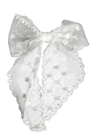 Krem Renk Kurdele Figürlü Otomat Toka