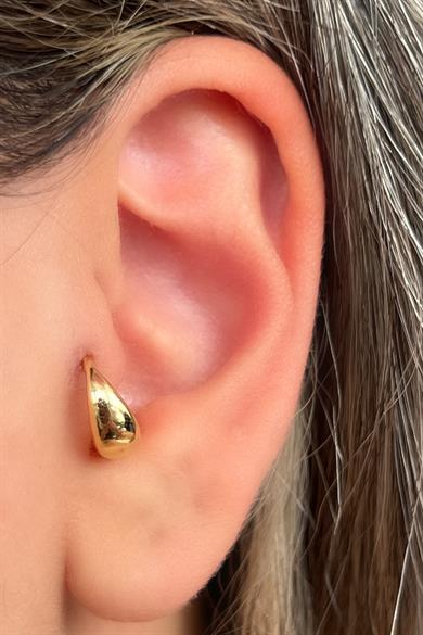 Altın Renk Çelik Halka Tragus/Kıkırdak Küpe/Piercing (Tek)