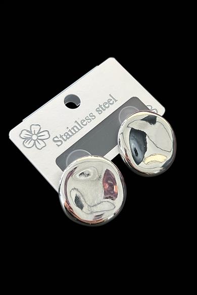 Gümüş Renk Çelik Küpe (Çift)