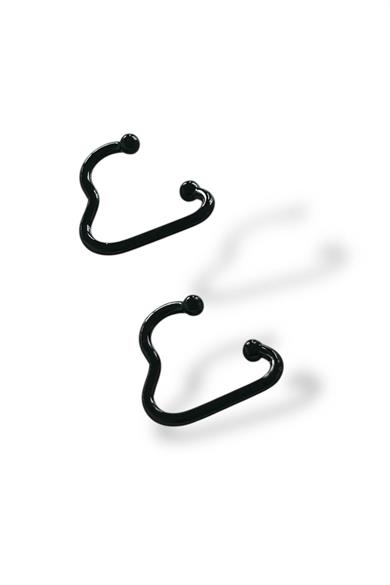 Siyah Renk Unisex Septum, Hızma, Küpe (Çift)