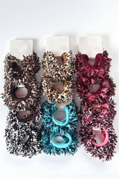 12li Karışık Renk Lastik Toka Set