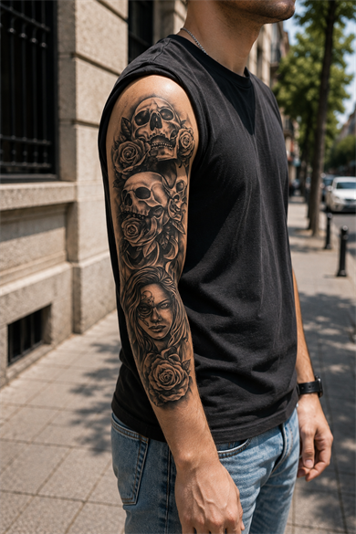 Kurukafa Kol Geçici Dövme Tattoo