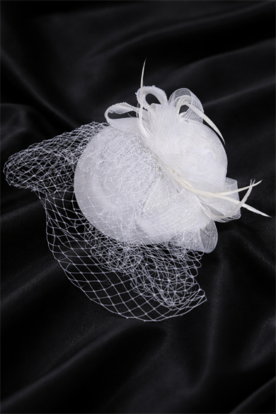 Beyaz Renk Nikah Şapkası/Vualet Şapka