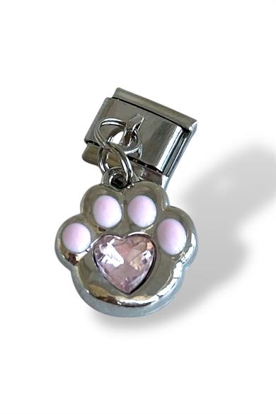 Gümüş Renk Pati Figürlü Çelik Nomination Charm (Tek)