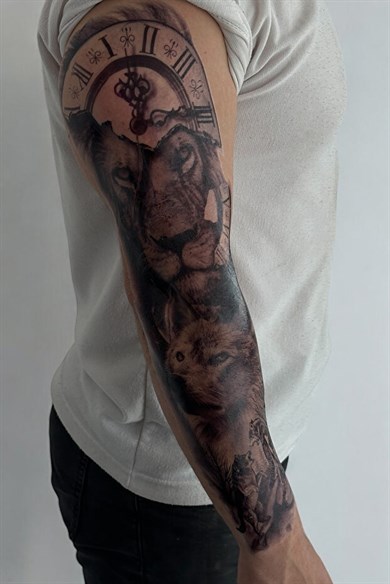Kurt Saat Dövme Geçici Tattoo