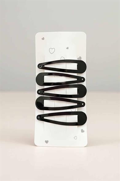 Siyah Renk 5li Yan Toka Set