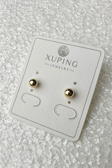 Altın Renk Xuping Top Küpe (Çift)