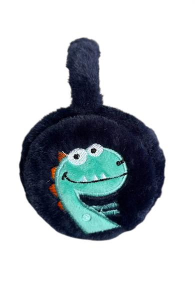 Lacivert Renk Dinazor Figürlü Peluş Erkek Çocuk Kulaklık