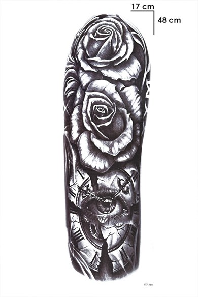 Gül Ve Göz Dövme Geçici Tattoo