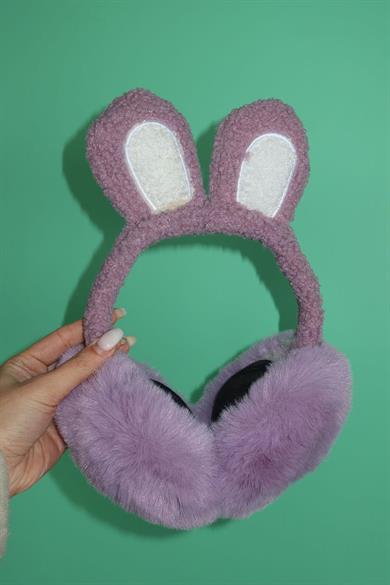 Mor Renk Peluş Kulaklık