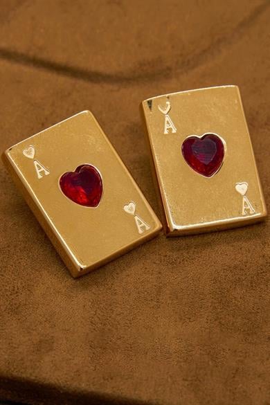 Altın Renk Kupa As Metal küpe (Çift)