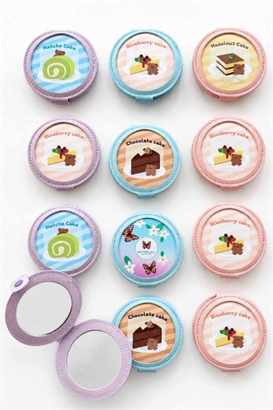 12li Karışık Renk Ayna Set
