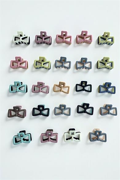 12li Karışık Renk Mini Mandal Toka Set