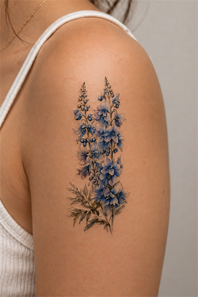 Geçici Sümbül Çiçeği Figürlü Mini Dövme Tattoo