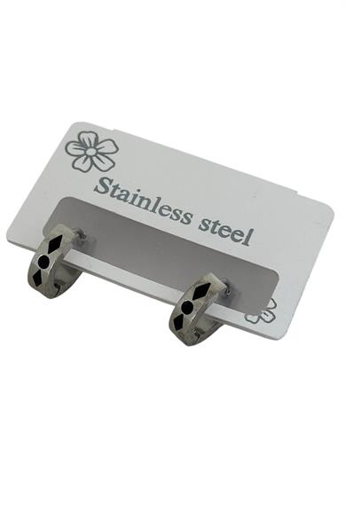 Gümüş Renk Erkek Çelik Küpe (Çift)