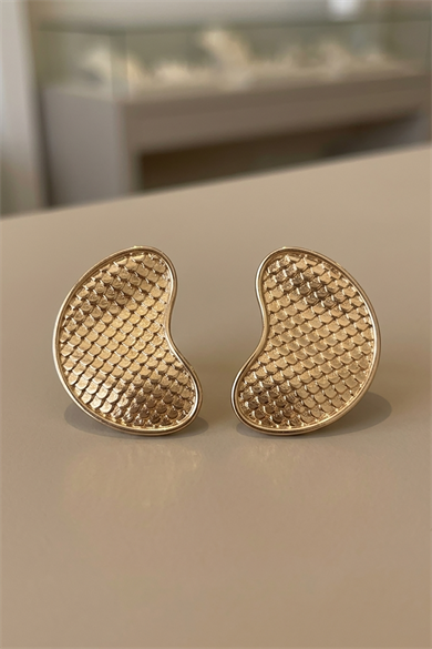 Altın Renk Çelik Küpe (Çift)