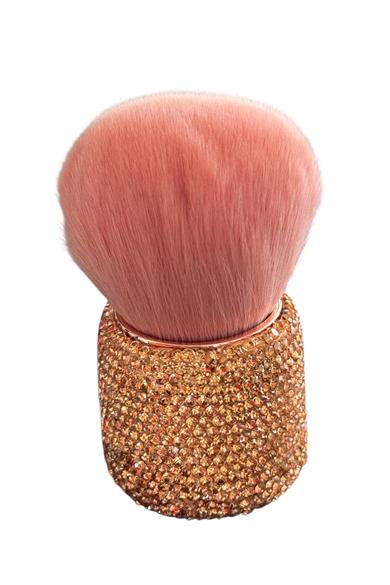 Pudra Renk Taş Detaylı Allık Fırçası